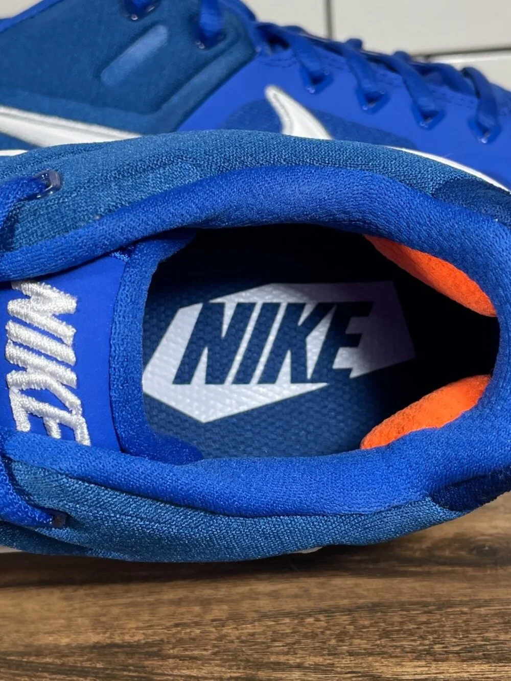 Nike Alpha Huarache Elite 2 Low Shoes Mens Size 7.5 Blue Baseball Spikes Cleats